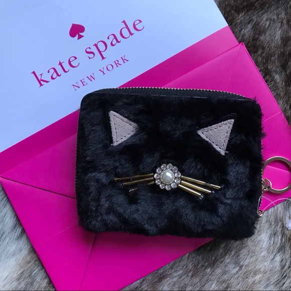 Kate Spade kitty Faux Fur Wallet - Picture 2 of 8